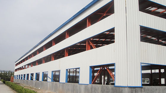 ASTM بناء هيكل فولاذي مستوى كبير ورشة عمل مستودع Q235 Q355B